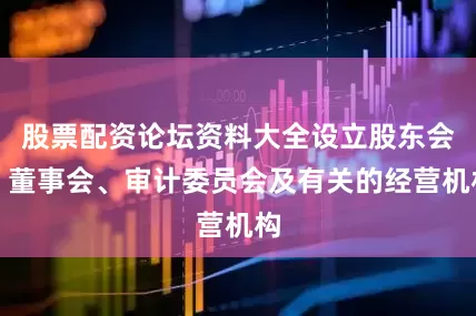 股票配资论坛资料大全设立股东会、董事会、审计委员会及有关的经营机构